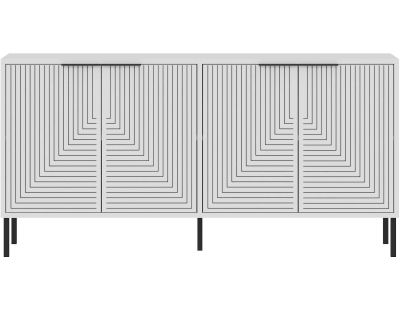 Buffet 4 portes en aggloméré Lurea (Blanc)