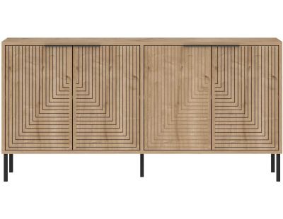 Buffet 4 portes en aggloméré Lurea (Chêne)