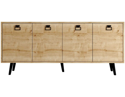 Buffet 4 portes en aggloméré Mirza Modern (Chêne)