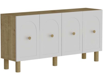Buffet 4 portes en aggloméré Notre Bohem (Blanc)