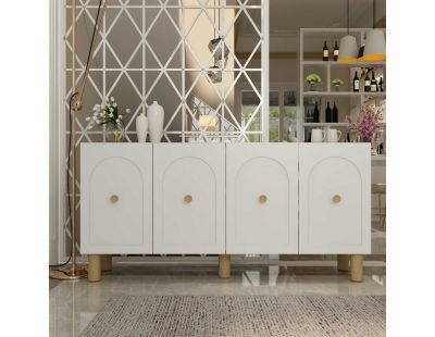 Buffet 4 portes en aggloméré Notre Bohem (Blanc)
