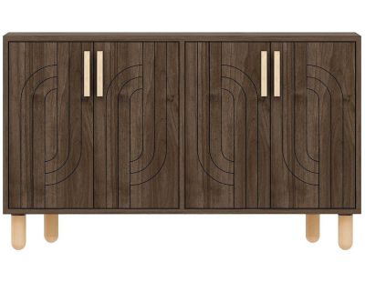 Buffet 4 portes en aggloméré Rodney (Noyer)