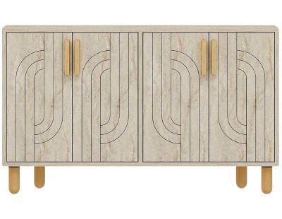 Buffet 4 portes en aggloméré Rodney (Travertine)