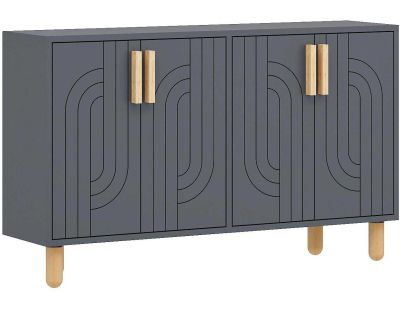 Buffet 4 portes en aggloméré Rodney (Anthracite)