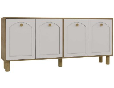 Buffet 4 portes en aggloméré Simple Bohem (Blanc)