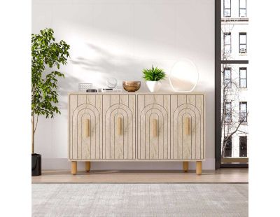Buffet 4 portes en aggloméré Tiger (Travertine)