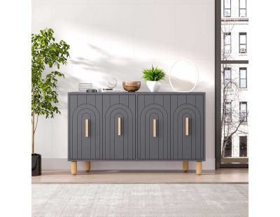 Buffet 4 portes en aggloméré Tiger (Anthracite)