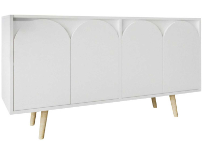 Buffet 4 portes en aggloméré Venezia (Blanc)
