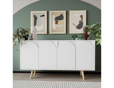 Buffet 4 portes en aggloméré Venezia (Blanc)