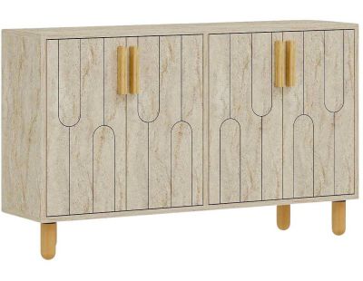 Buffet 4 portes en aggloméré Vincent (Travertine)