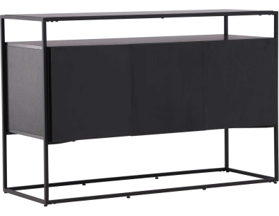 Buffet 3 portes en bois et acier Kingsport (Noir)
