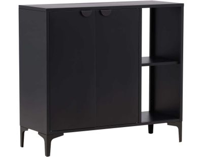 Buffet 2 portes 2 cases Piring (Noir)