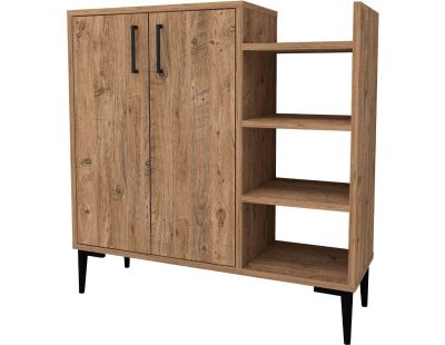 Buffet 2 portes et étagères en aggloméré Leskar