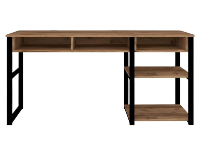 Bureau en aggloméré et métal Emro