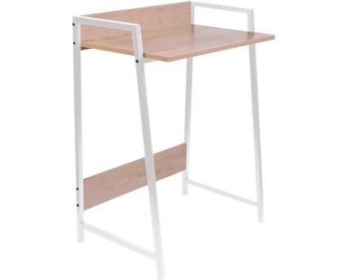 Bureau en bois et métal Gemini (Blanc)