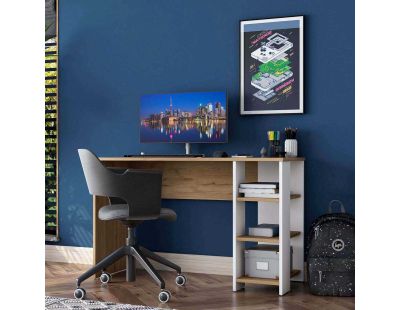 Bureau avec étagères en aggloméré Harry