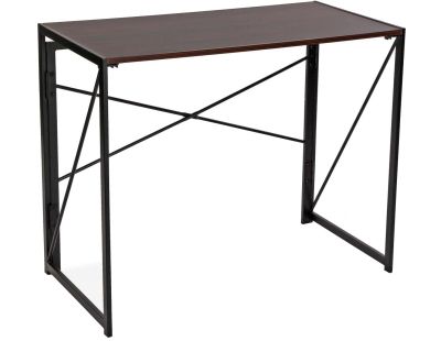 Bureau pliable en métal et bois (Noir)