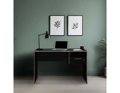 Bureau avec rangements en aggloméré Connor (Anthracite)