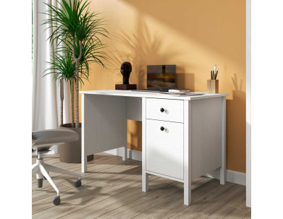 Bureau avec rangements en aggloméré Frannie (1 placard et 1 tiroir)