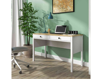 Bureau avec rangements en aggloméré Frannie (2 Tiroirs)