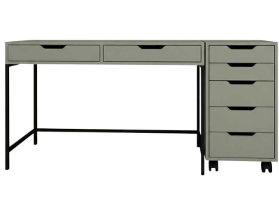 Bureau avec tiroirs en aggloméré Working (Bureau et caisson)