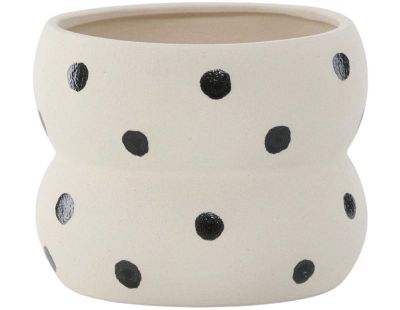 Cache pot Dapne 16x16x13 cm (Blanc et noir)