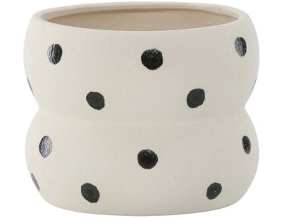 Cache pot Dapne 16*16*13cm (Blanc et noir)