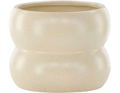 Cache pot Dapne 16x16x13 cm (Beige et noir)