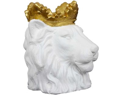 Cache pot Lion couronne dorée 39 x 33 x 39 cm