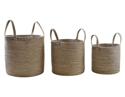 Cache-pot en jute et coton (Lot de 3)