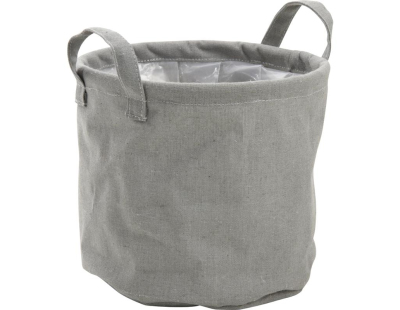 Cache pot en jute gris