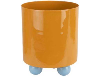 Cache-pot en métal Double Funky Large (Jaune, Bleu)