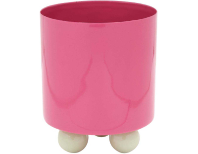 Cache-pot en métal Double Funky Small (Rose et vert clair)