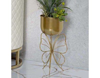 Cache pot en métal doré Farfy (22 x 45 cm)