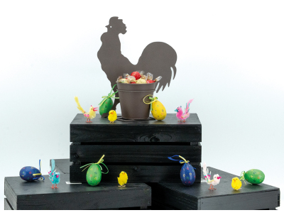 Cache-pot en métal rouillé