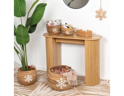 Cache-pots flocon en abaca (Petit modèle)