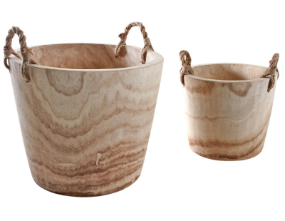 Cache-pots en paulownia (Lot de 2)