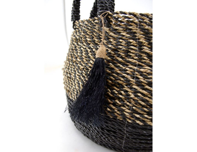 Cache-pots en raphia et en jonc (Lot de 2)