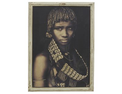 Tableau portrait femme africaine - Noir et blanc