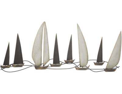 Cadre décoratif en métal bateaux Regata 119 x 3 x 51 cm
