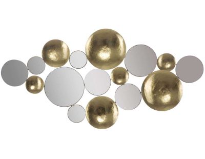 Cadre décoratif en métal avec miroirs Glam 118 x 2.5 x 60 cm