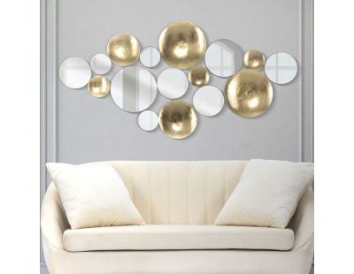 Cadre décoratif en métal avec miroirs Glam 118 x 2.5 x 60 cm