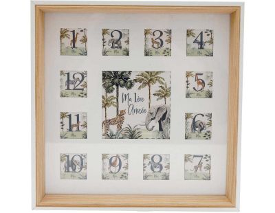 Cadre photo Première année Safari 27 x 27 cm