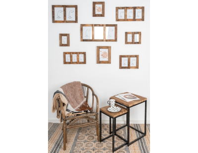 Cadre photo en bois recyclé (Pour photo 18 x 24 cm)