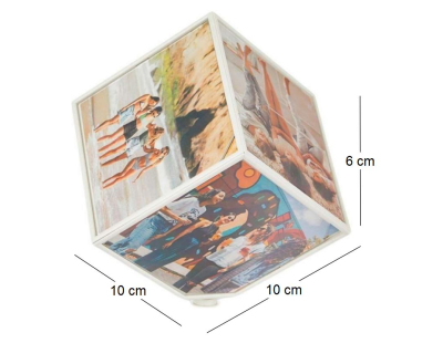 Cadre photo rotatif  6 faces Kube (10 x 10 cm)