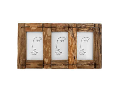 Cadre photo 10x15cm en bois recyclé (3 Photos)