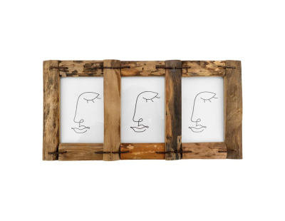 Cadre photo 13x18cm en bois recyclé (3 Photos)