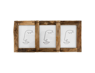 Cadre photo 18x24cm en bois recyclé (3 Photos)