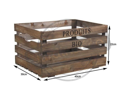 Caisse en bois Produits bio