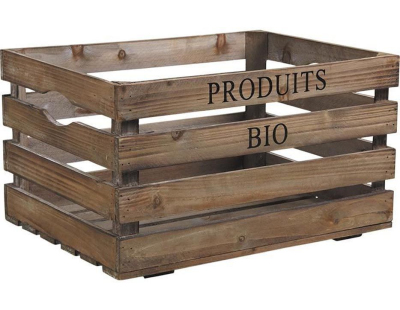 Caisse en bois Produits bio